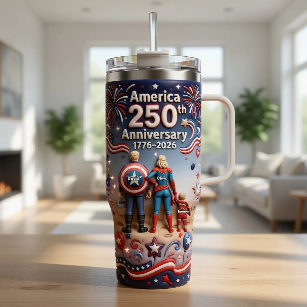 MRVL America 250th Anniversary 1776-2026 - Personalized Tumbler - Patriotic Gift For Family - Image 2