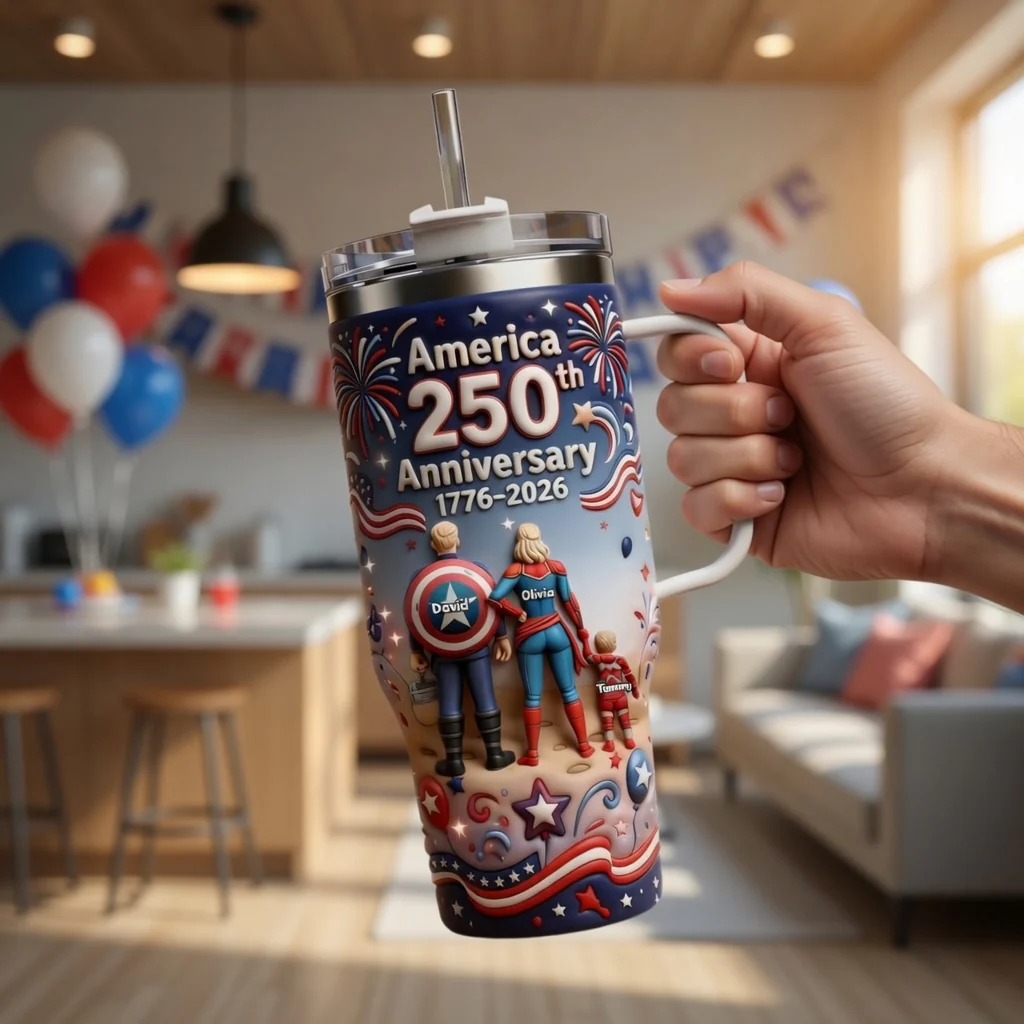 MRVL America 250th Anniversary 1776-2026 - Personalized Tumbler - Patriotic Gift For Family - Image 4