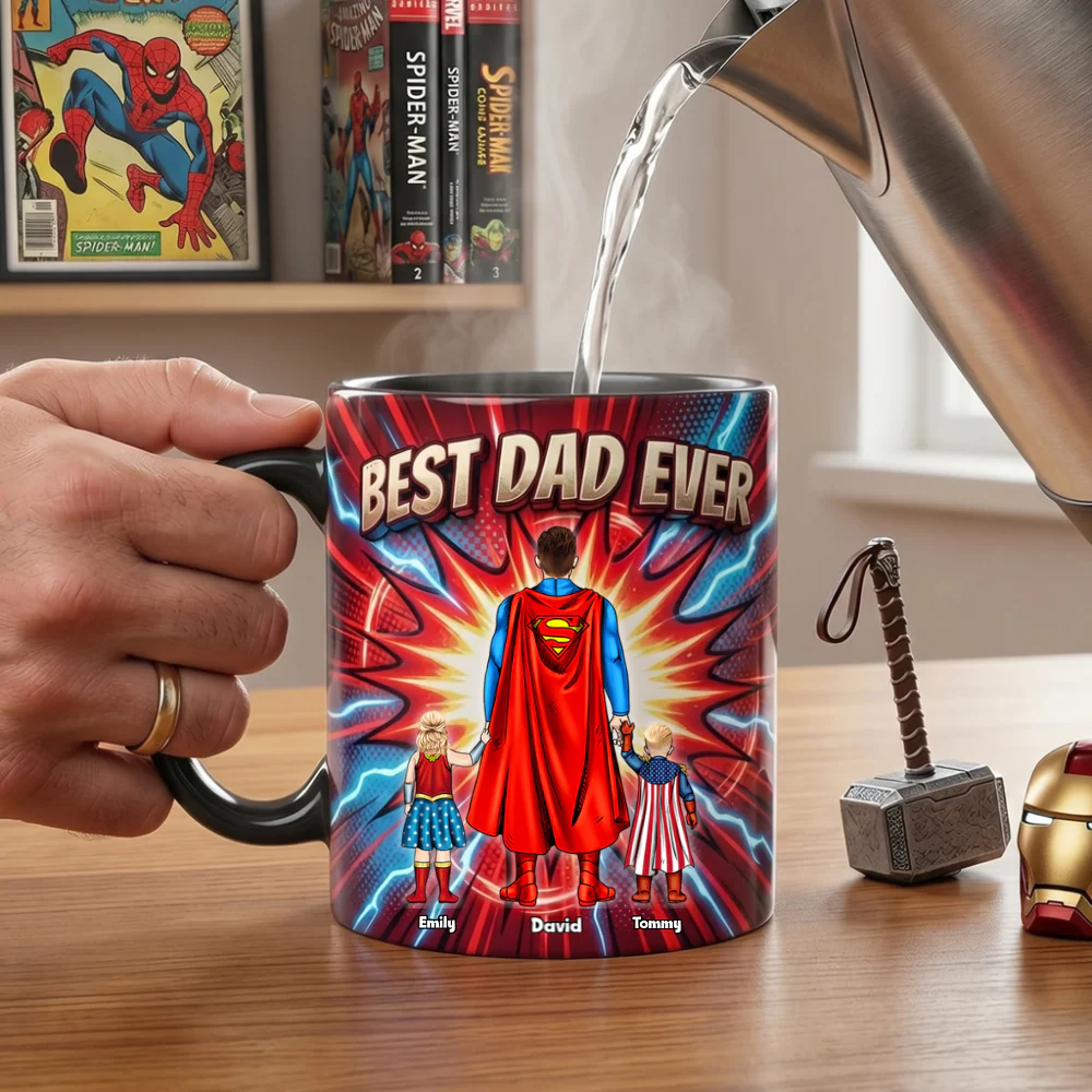 MRVL Best Dad Ever - Personalized Accent Mug - Gift For Dad - Image 3