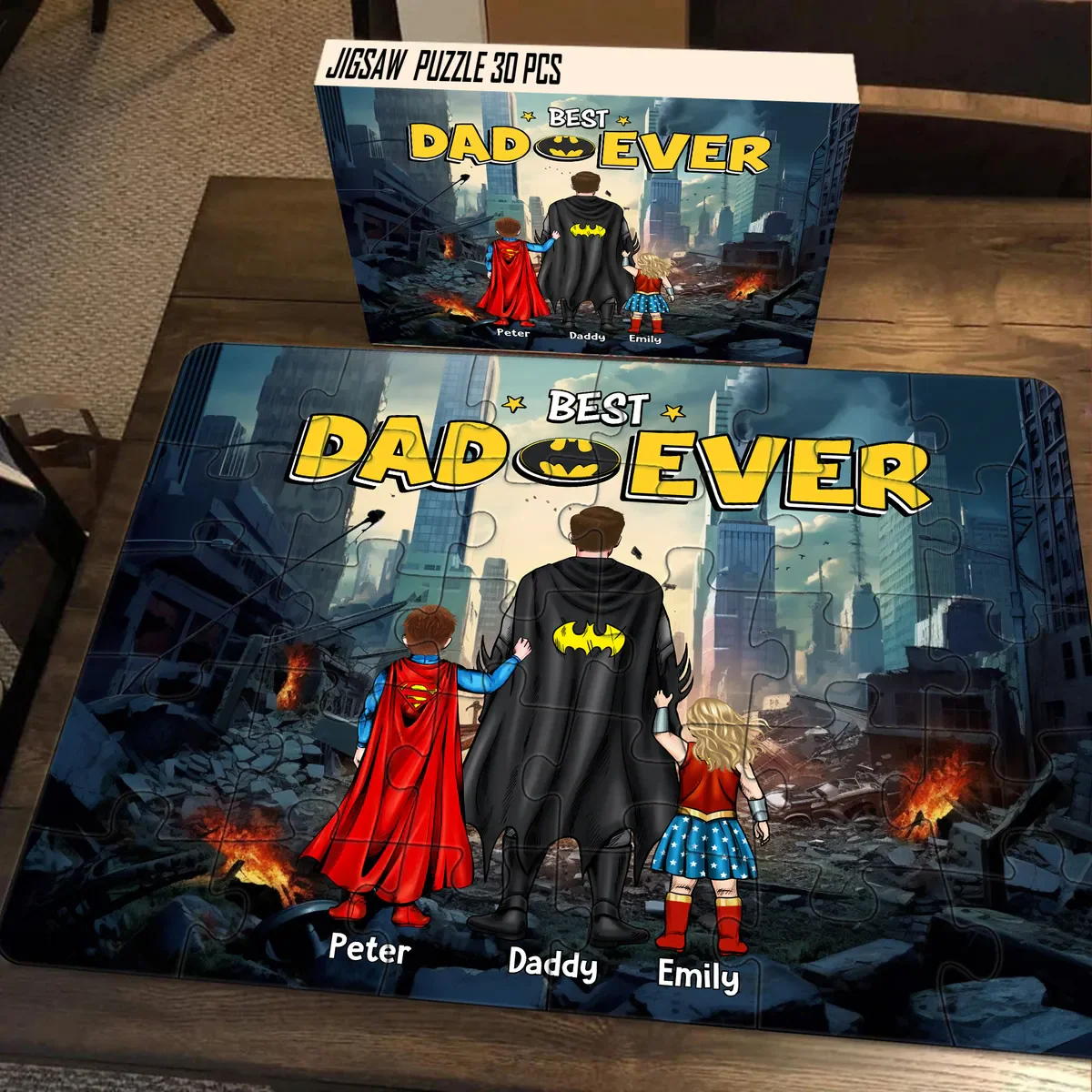 MRVL Best Dad Ever - Personalized Puzzle - Gift For Dad, Father's Day