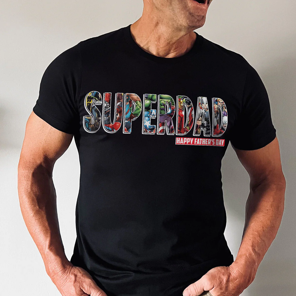 MRVL Best Dad Ever SuperDad - Personalized Shirt 2 Side - Gift For Dad - Image 4