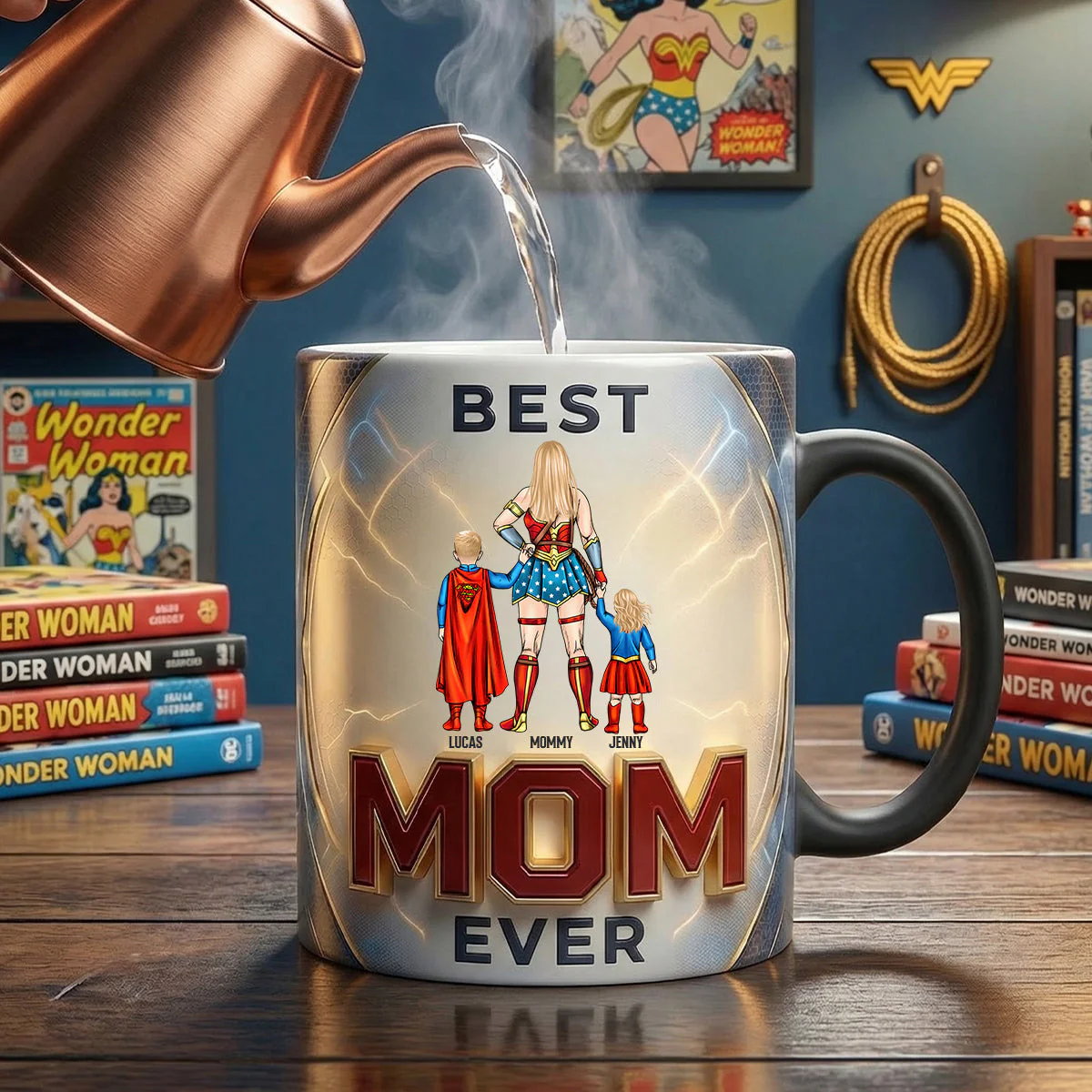 MRVL Best Mom Ever - Personalized Accent Mug - Gift For Mom