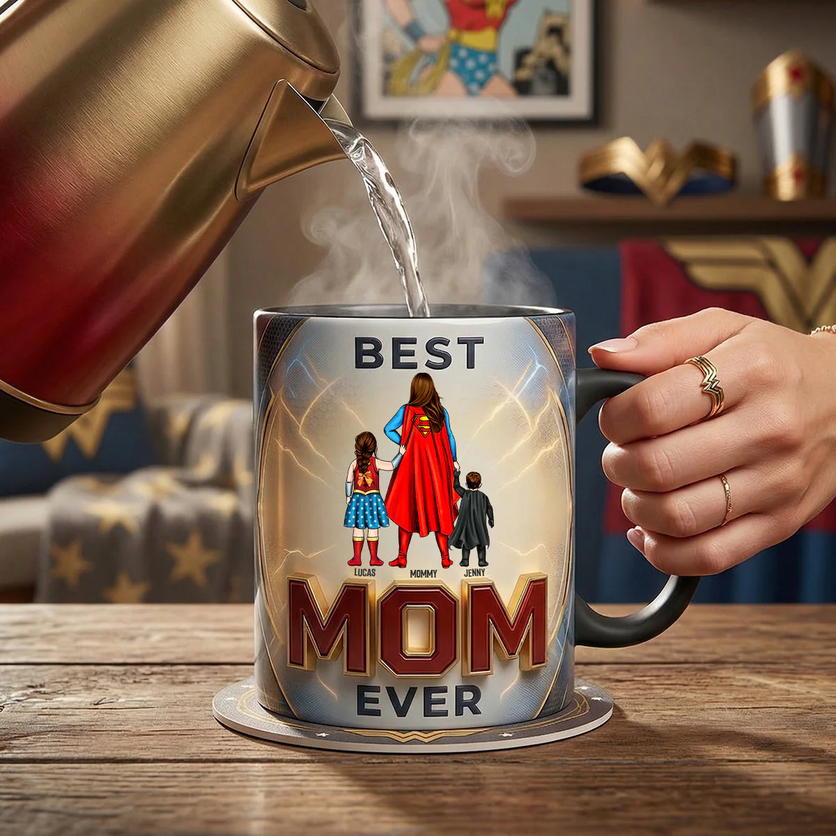 MRVL Best Mom Ever - Personalized Accent Mug - Gift For Mom - Image 2