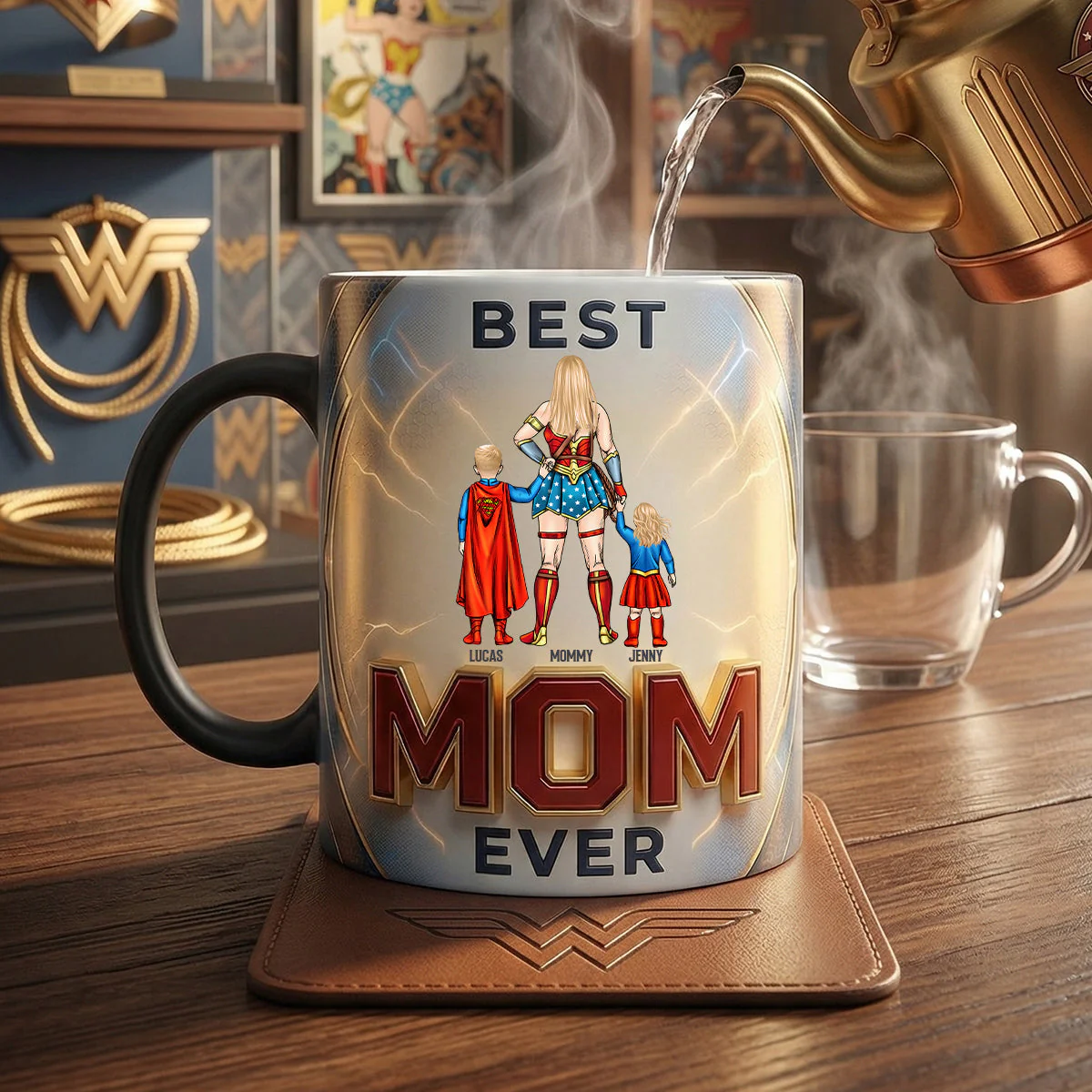 MRVL Best Mom Ever - Personalized Accent Mug - Gift For Mom - Image 3