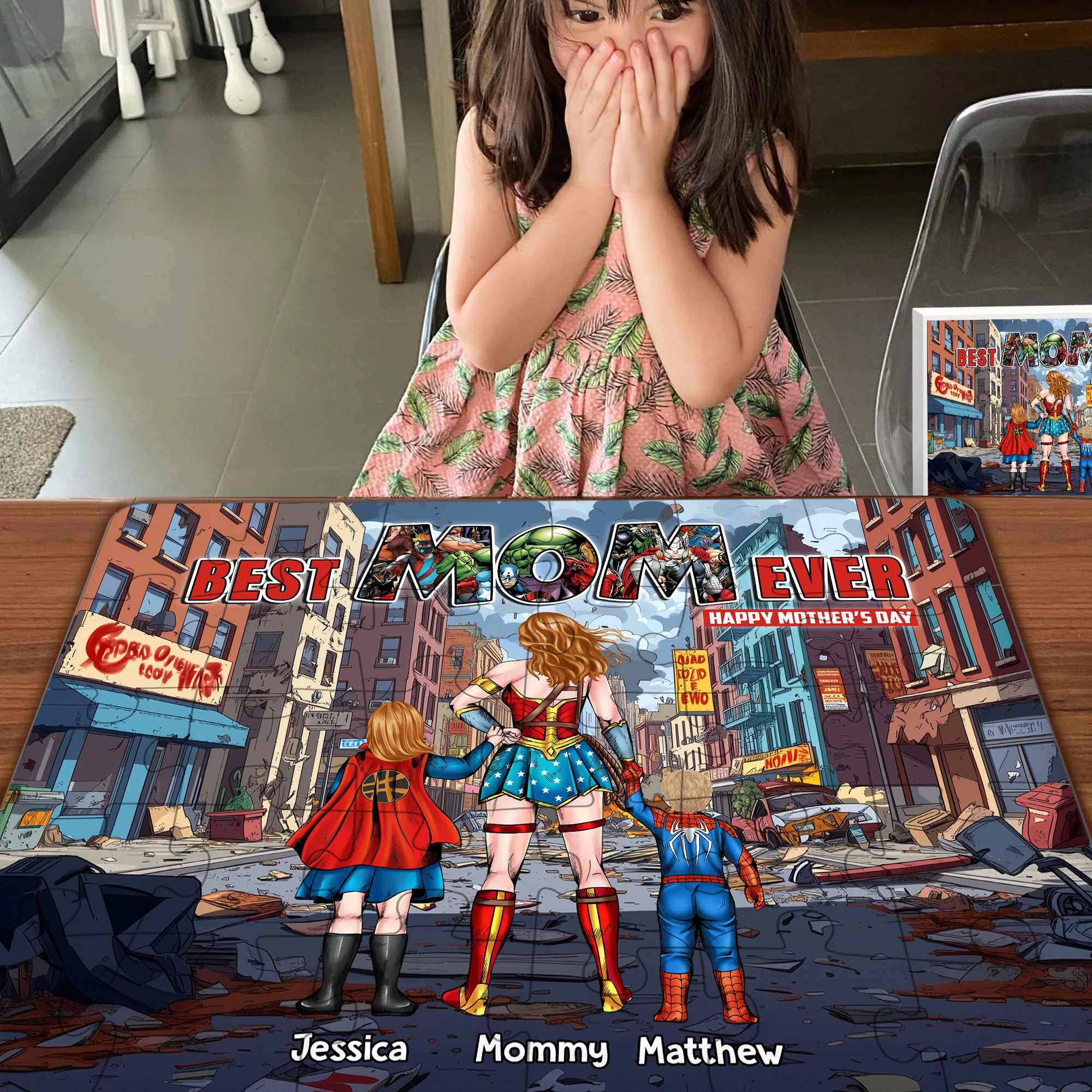 MRVL Best Mom Ever Super Hero - Personalized Puzzle - Gift For Mom - Image 6