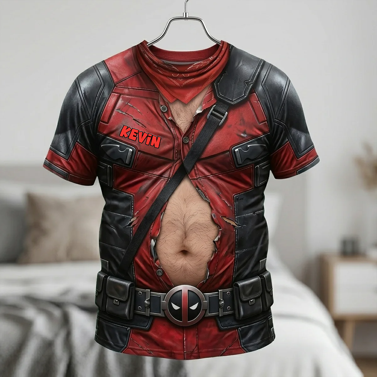 MRVL Custom Funny Superhero Muscle Costume - Personalized All Over Shirt - Gifts For Him, Husband, Dad - Image 2
