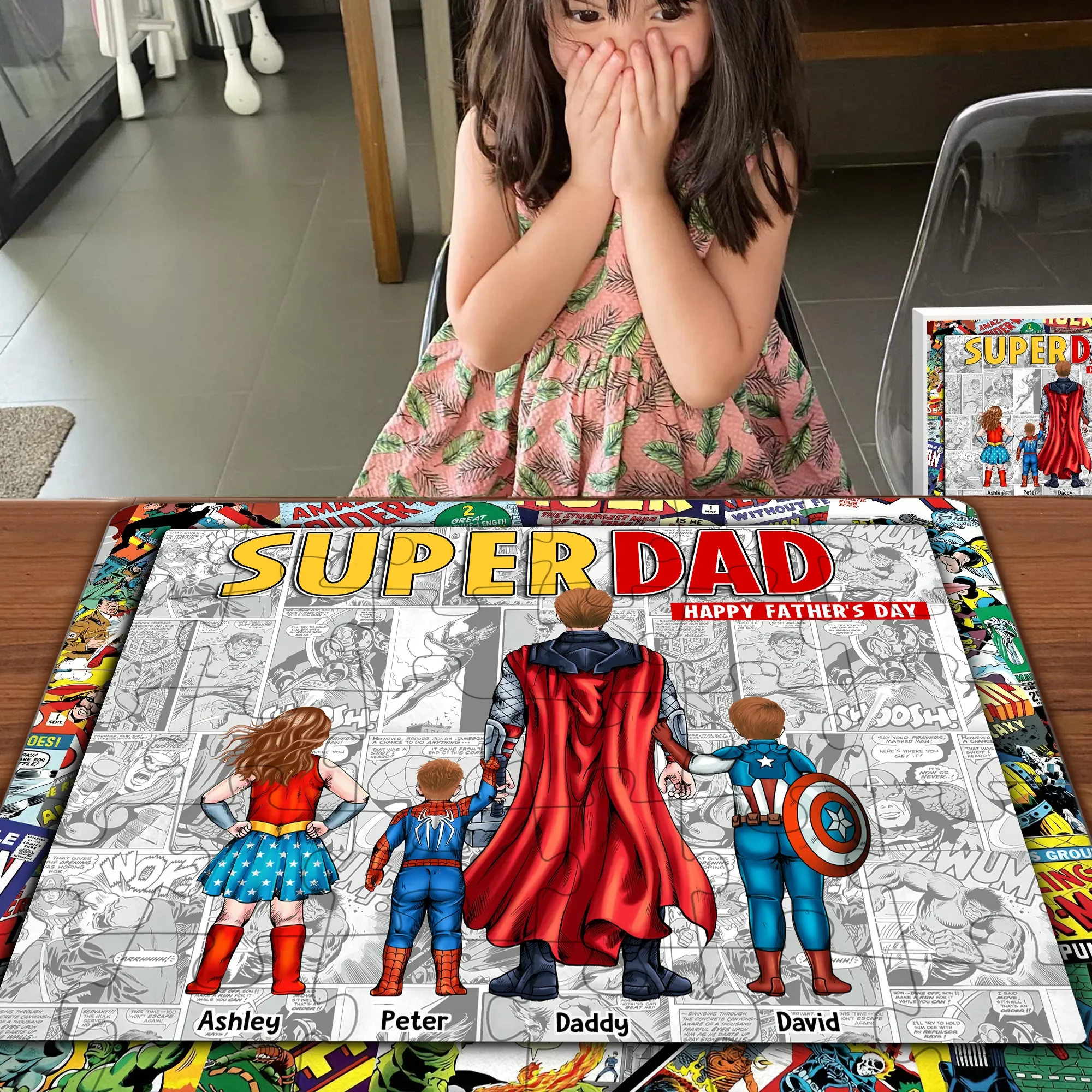 MRVL Super Dad - Personalized Puzzle - Gift For Dad - Image 5