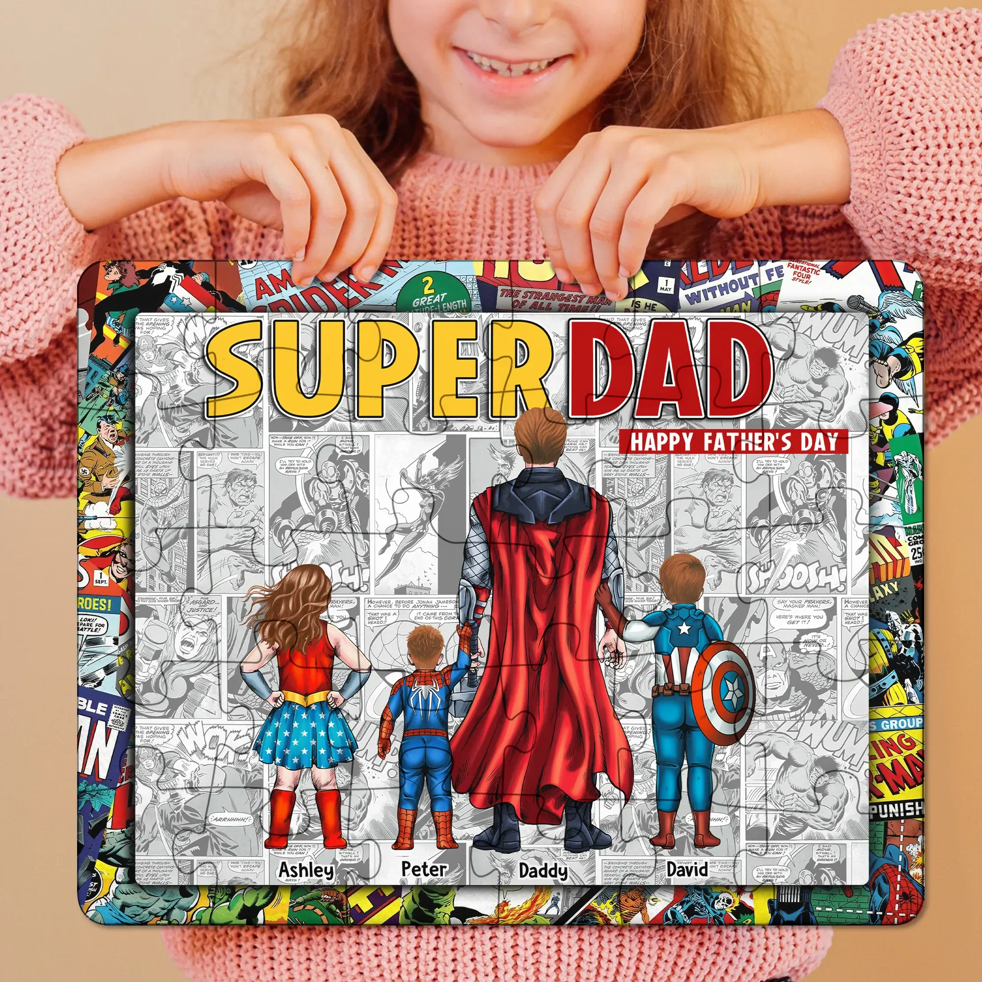 MRVL Super Dad - Personalized Puzzle - Gift For Dad - Image 7