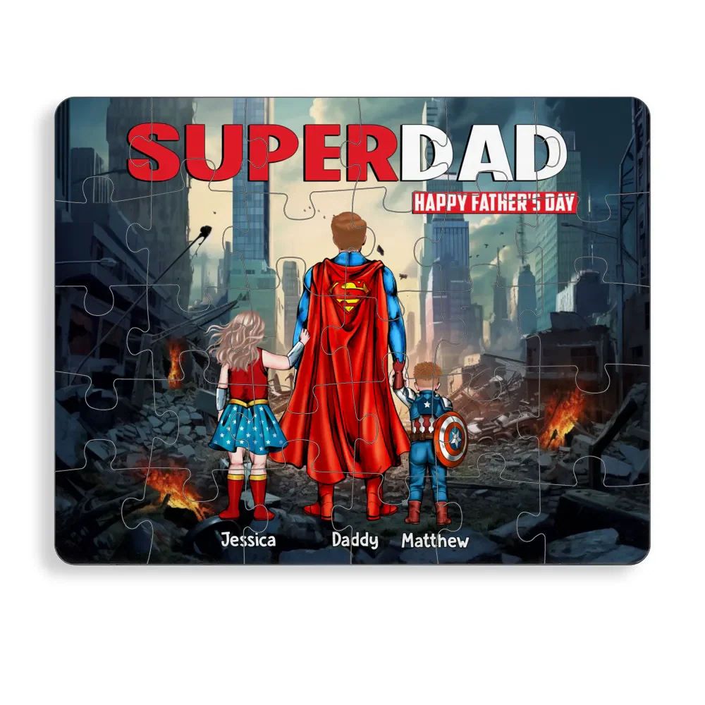 MRVL SuperDad Best Dad Ever - Personalized Puzzle - Gift For Dad - Image 6
