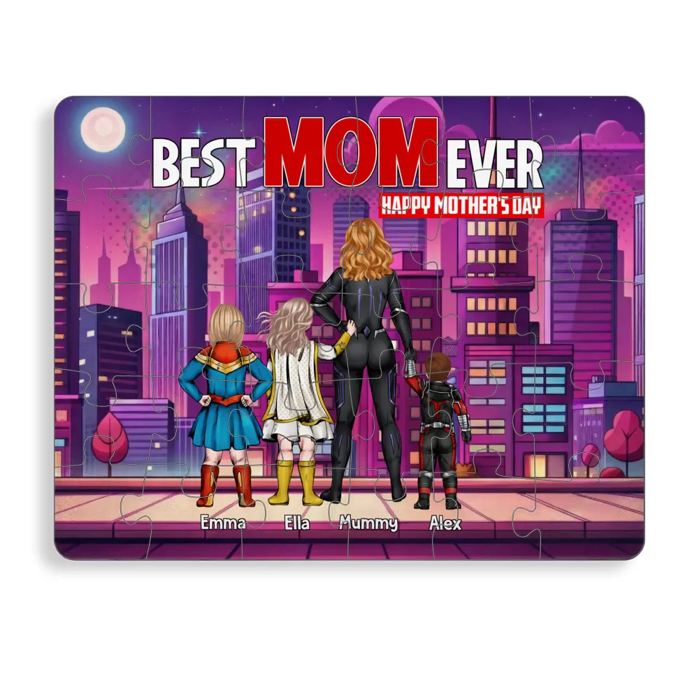MRVL SuperMom Best Mom Ever - Personalized Puzzle - Gift For Mom, Mother's Day - Image 6