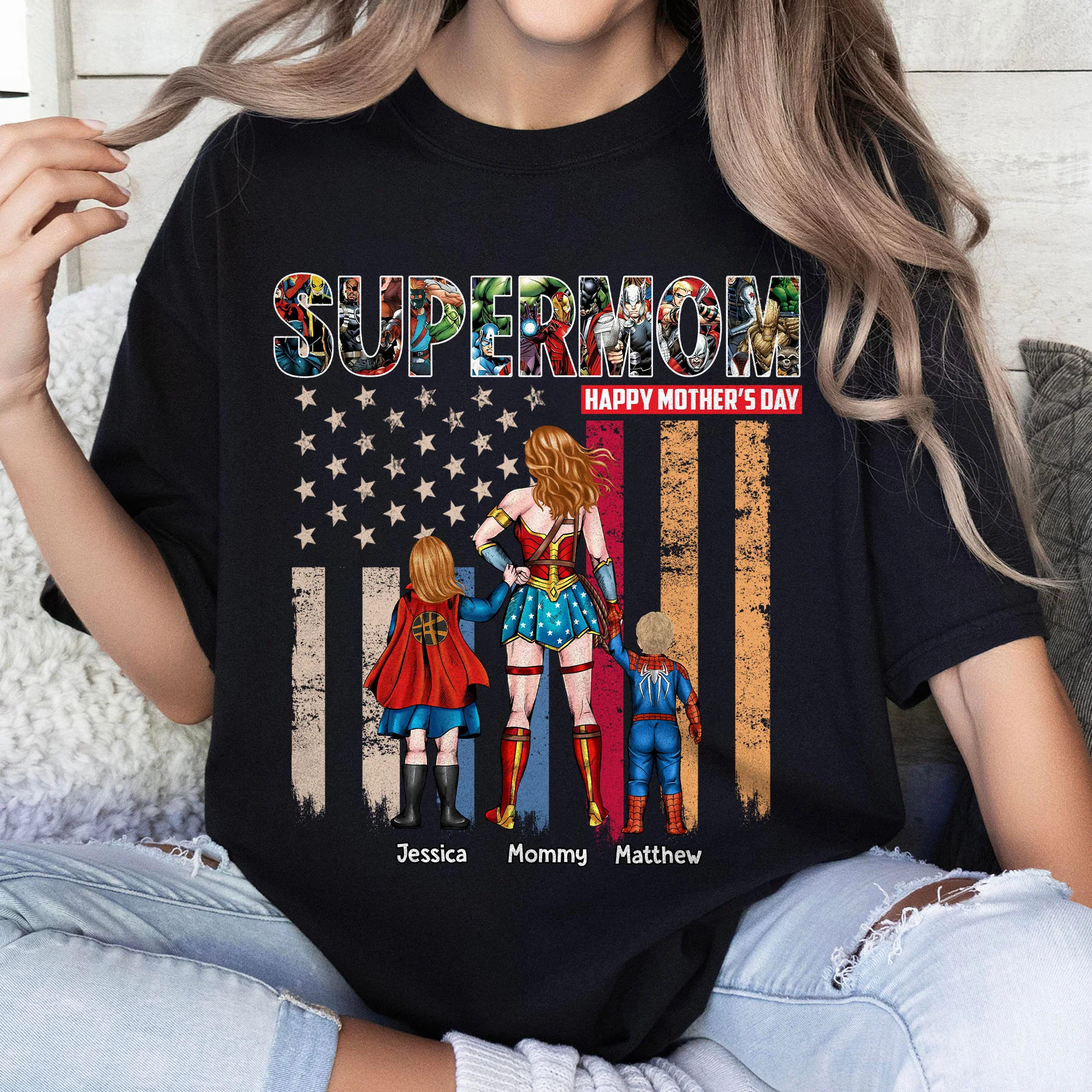 MRVL SuperMom Happy Mother's Day - Personalized Shirt - Gift For Mom