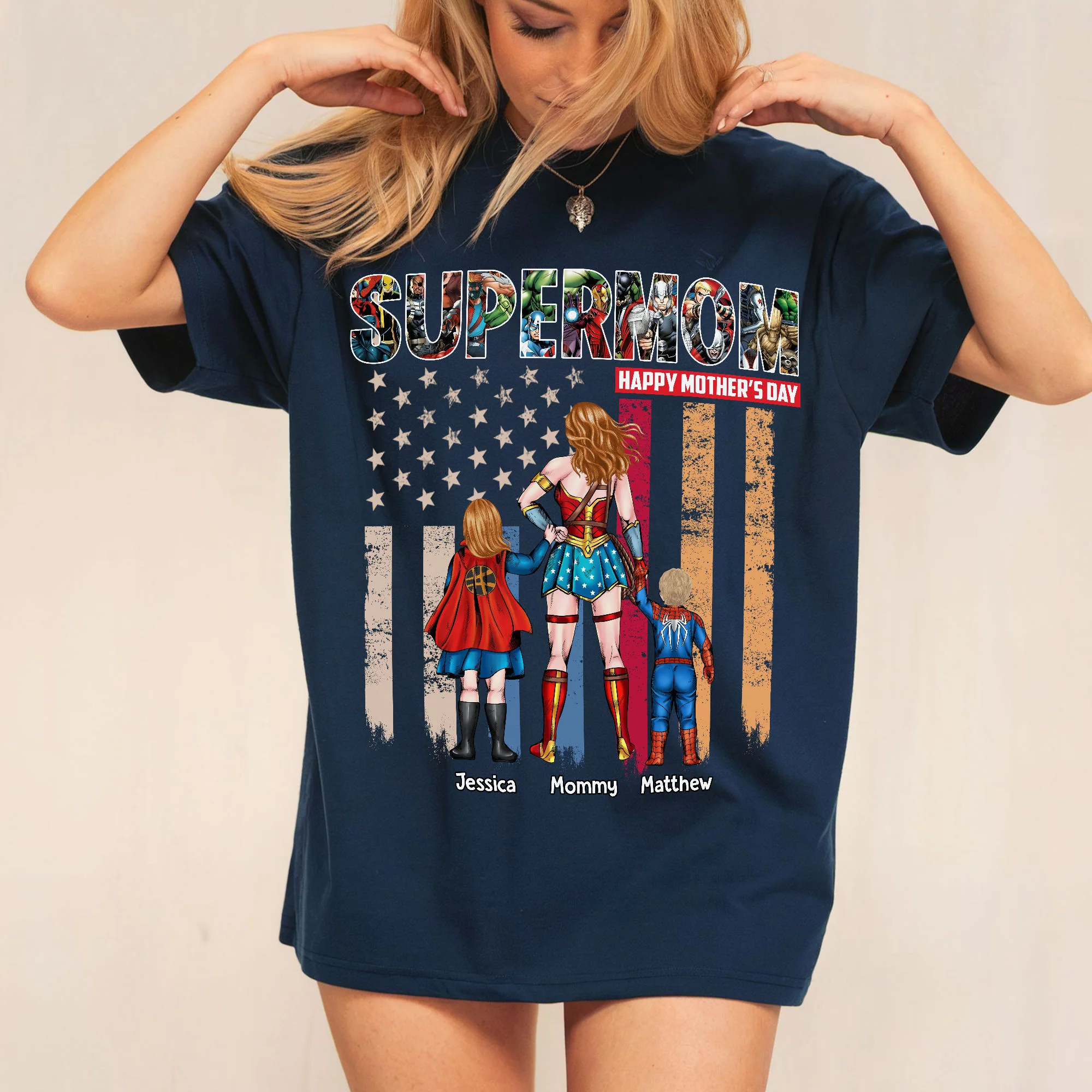 MRVL SuperMom Happy Mother's Day - Personalized Shirt - Gift For Mom - Image 3