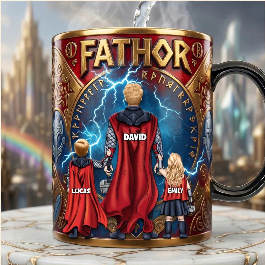 MRVL The Indestructible Dad - Personalized Mug - Gift For Dad