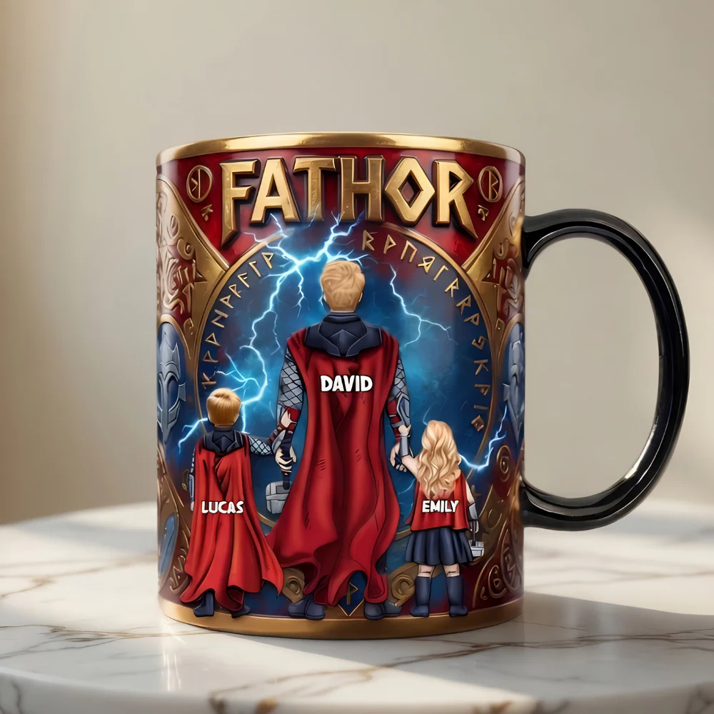 MRVL The Indestructible Dad - Personalized Mug - Gift For Dad - Image 3