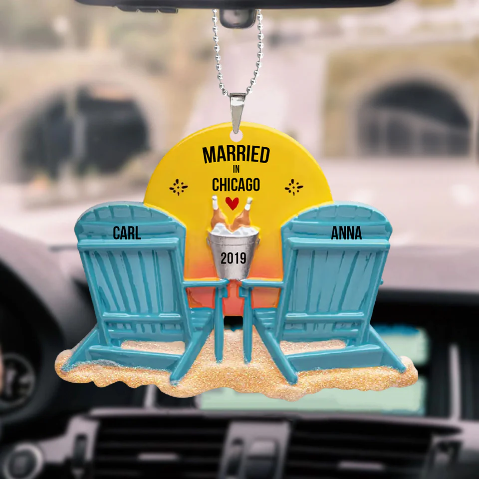 My Adventure With You Bae - Gift For Couples - Personalized Car Hanging Ornament - NA94 - Image 2