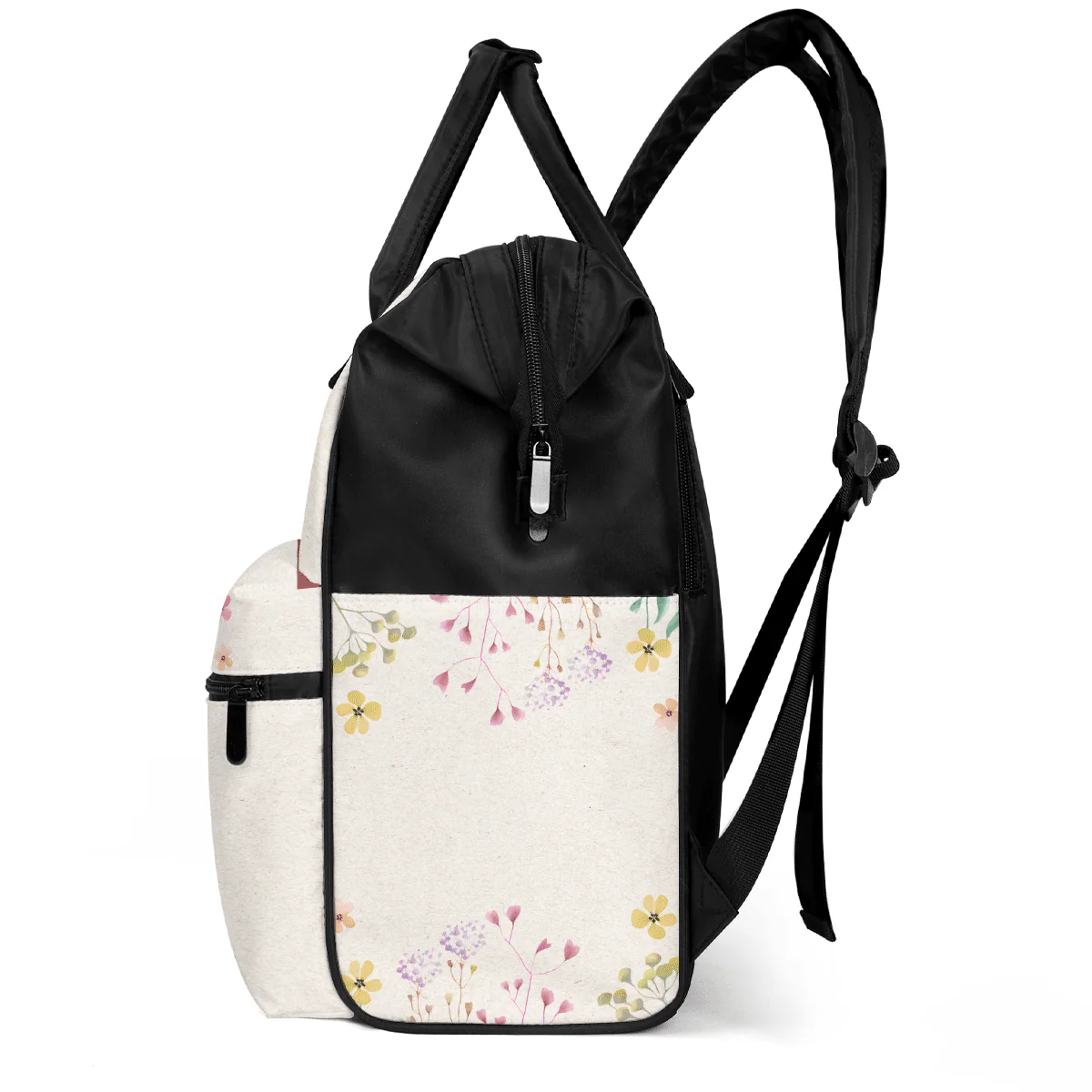 My Books & Birth Flower - Personalized Duckbilled Backpack - Gift For Book Lovers, Readers, Women | CLB2 HN02 - Image 2