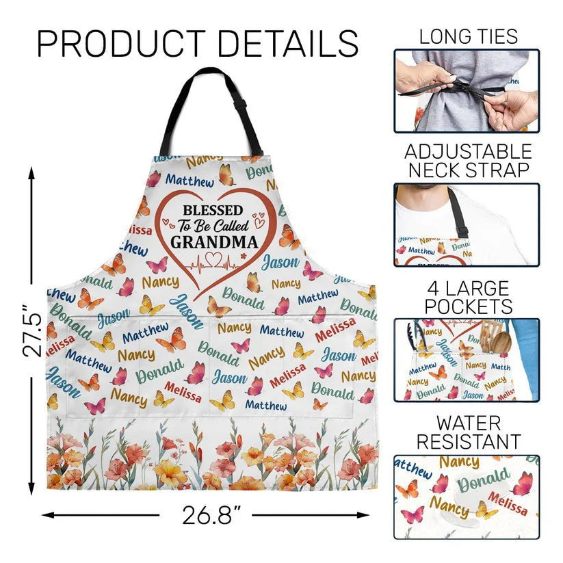 My Daily Bible Affirmations - Personalized Apron With Pocket - Christant Gift for Grandma - Image 5