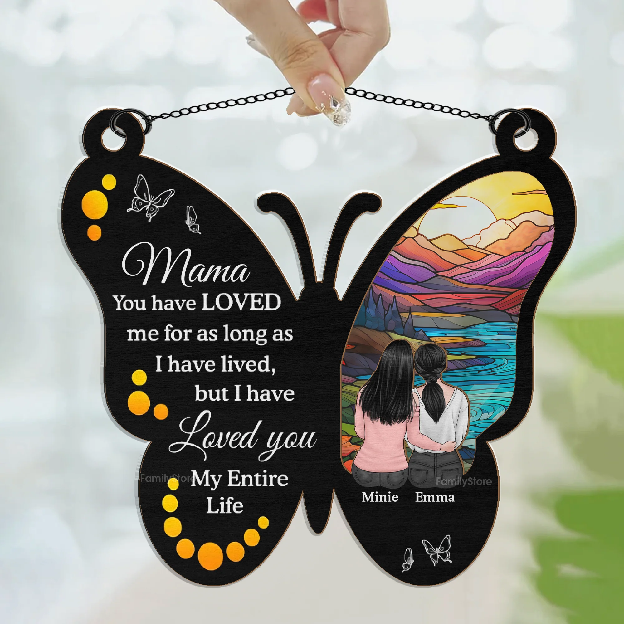 My Entire Life - Personalized Window Window Hanging Suncatcher Ornament  - Gift For Mom, Grandma, Mother's Day | GR24 NA94 - Image 3