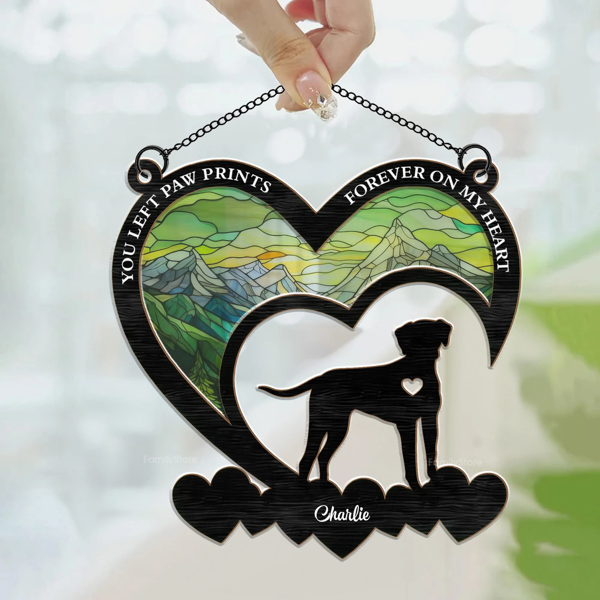 My Favorite Hello And My Hardest Goodbye - Memorial Gift For Pet Lovers - Personalized Window Hanging Window Hanging Suncatcher Ornament - CLP05 NA94