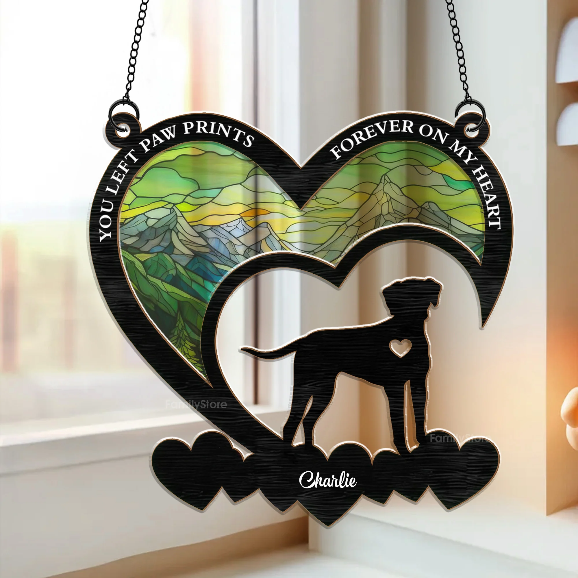 My Favorite Hello And My Hardest Goodbye - Memorial Gift For Pet Lovers - Personalized Window Hanging Window Hanging Suncatcher Ornament - CLP05 NA94 - Image 2
