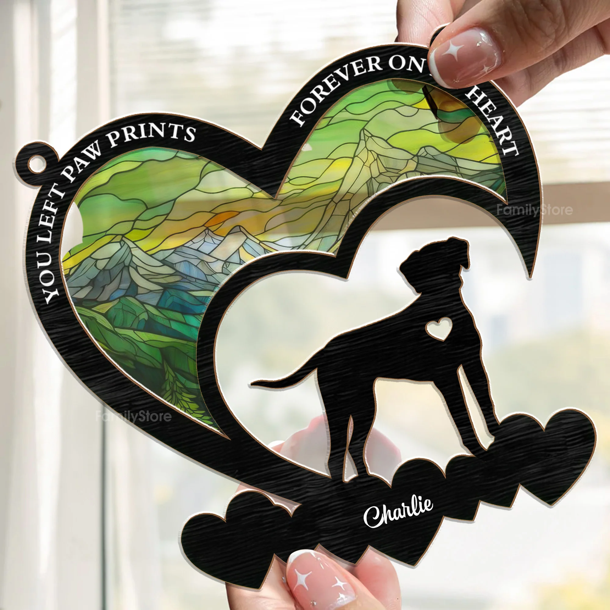 My Favorite Hello And My Hardest Goodbye - Memorial Gift For Pet Lovers - Personalized Window Hanging Window Hanging Suncatcher Ornament - CLP05 NA94 - Image 3
