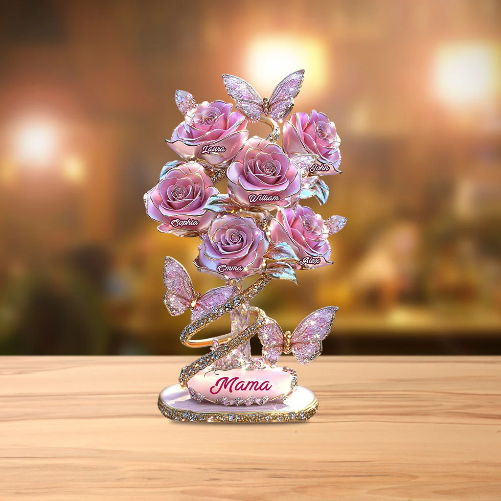 My Garden Floral - Personalized Shaped Acrylic Plaque - Gift For Mom, Grandma HN02 - Image 2