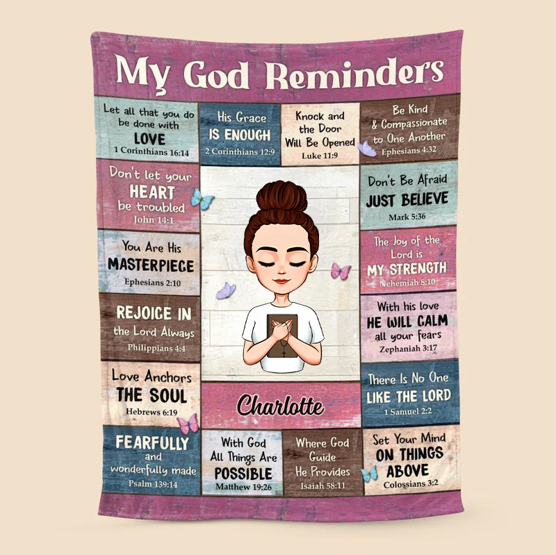 My God Reminders - Personalized Blanket - Meaningful Gift For Birthday TD118