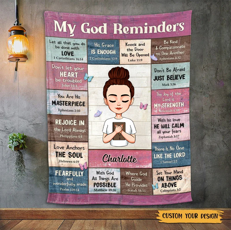My God Reminders - Personalized Blanket - Meaningful Gift For Birthday TD118 - Image 3