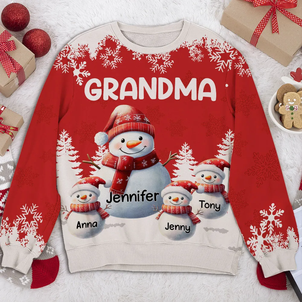 My Grandkids Call Me Grandma - Personalized Ugly Sweater - Christmas Gift For Family, Grandma HH01