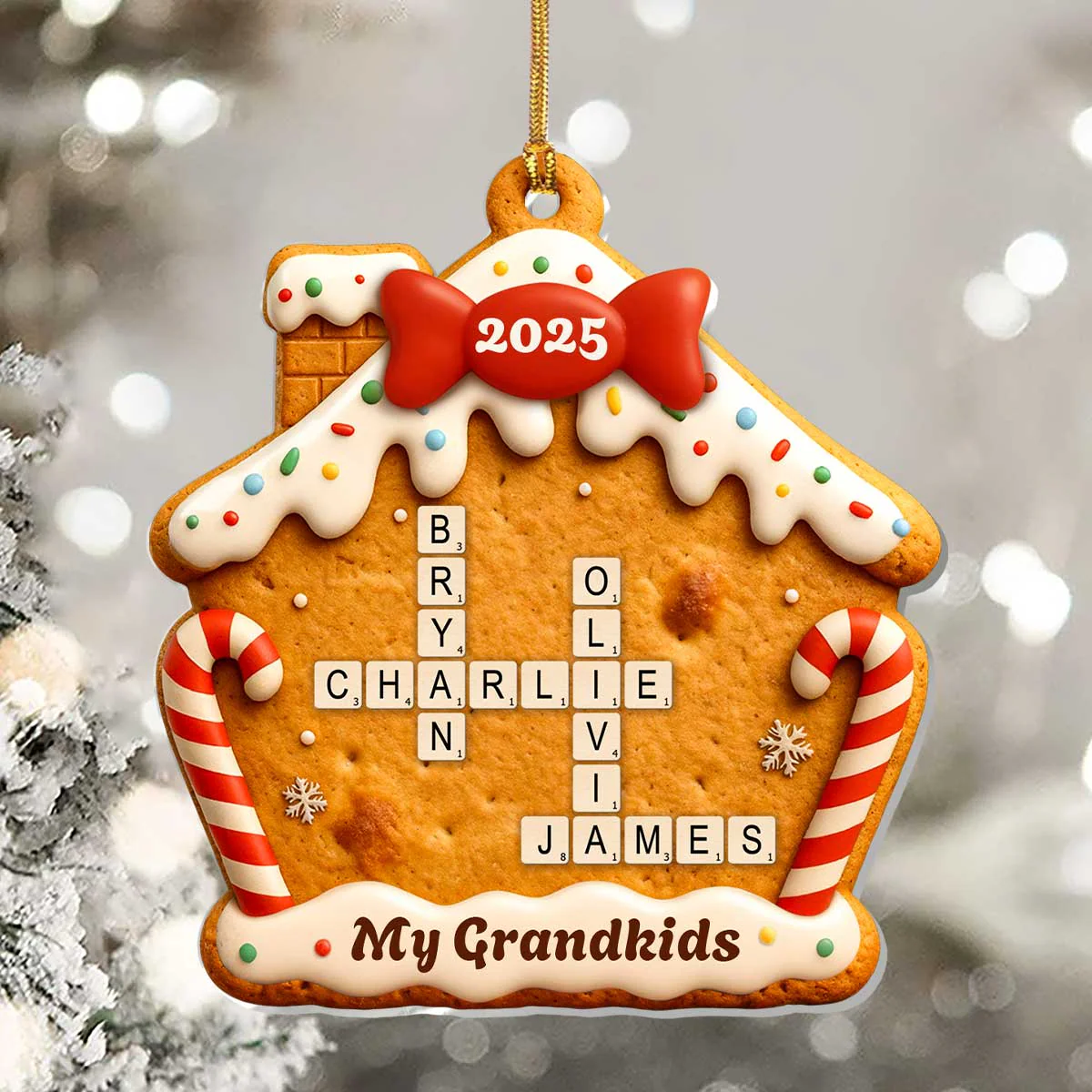 My Grandkids New Version Christmas - Personalized 1-Layer Acrylic Ornament TD118 - Image 5