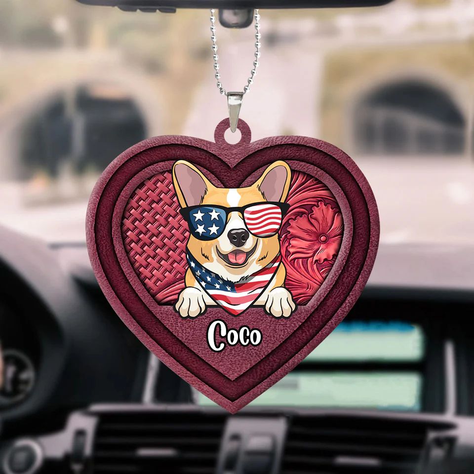 My Heart Paw - Gift For Pet Lovers - Personalized Car Hanging Ornament - CL12 NA94 - Image 2