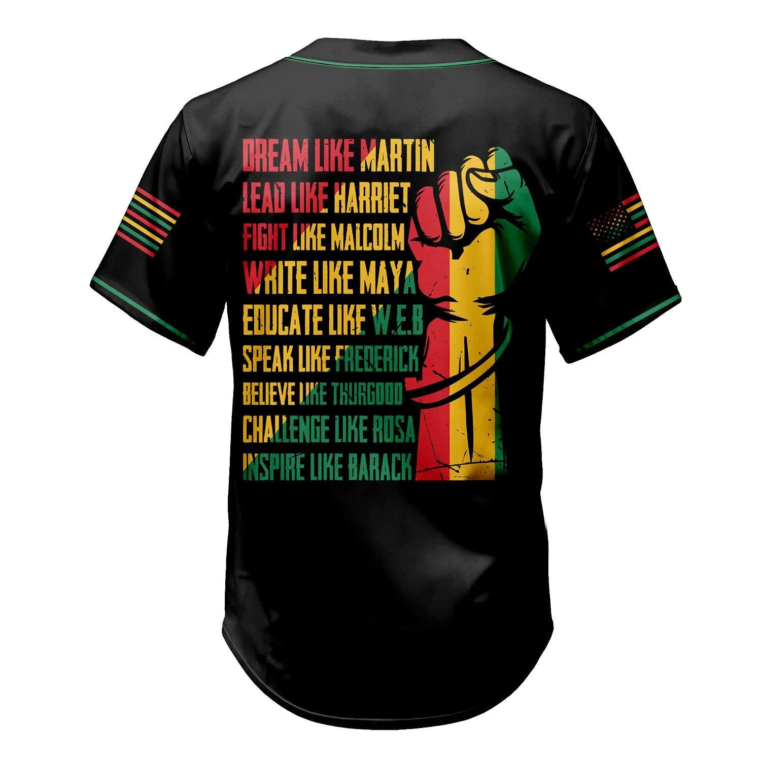 My History Is Strong - African American Baseball Jersey - Gift for Black Dad, Grandpa, Husband - Image 3