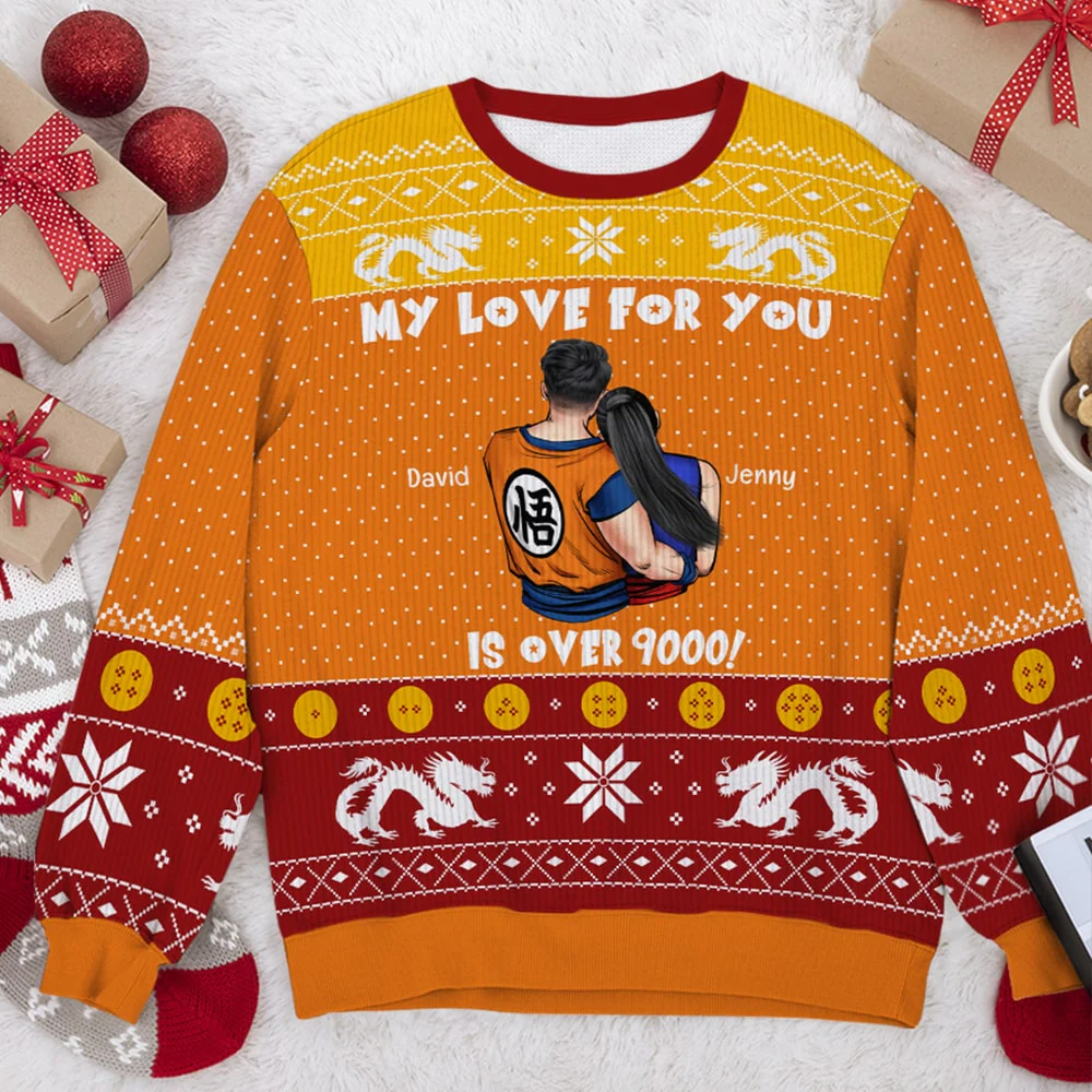 My Love For You Is Over DrBa - Personalized Ugly Sweatshirt - Gift For Couple, Husband Wife, AnniversaryCL18 NH96 - Image 3
