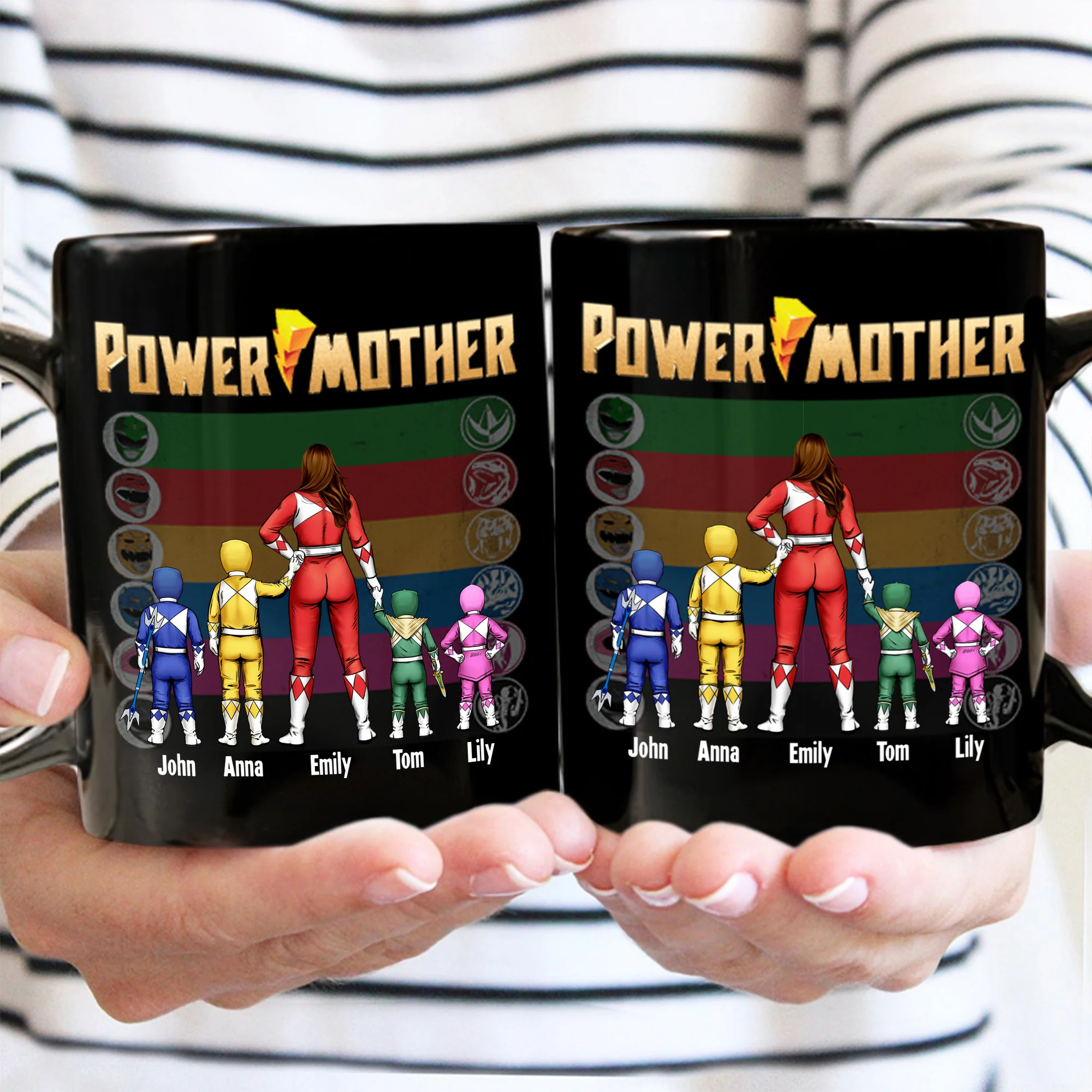 My Mom Has The Best Power - Gift For Mom - Personalized Black Mug - CL21.ver2 NA94 - Image 2