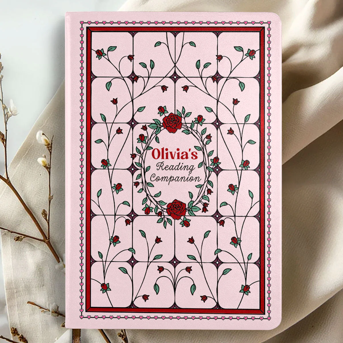 My Reading Companion - Personalized Leather Cover Notebook - Gift For Book Lover, Reader, Her HH01
