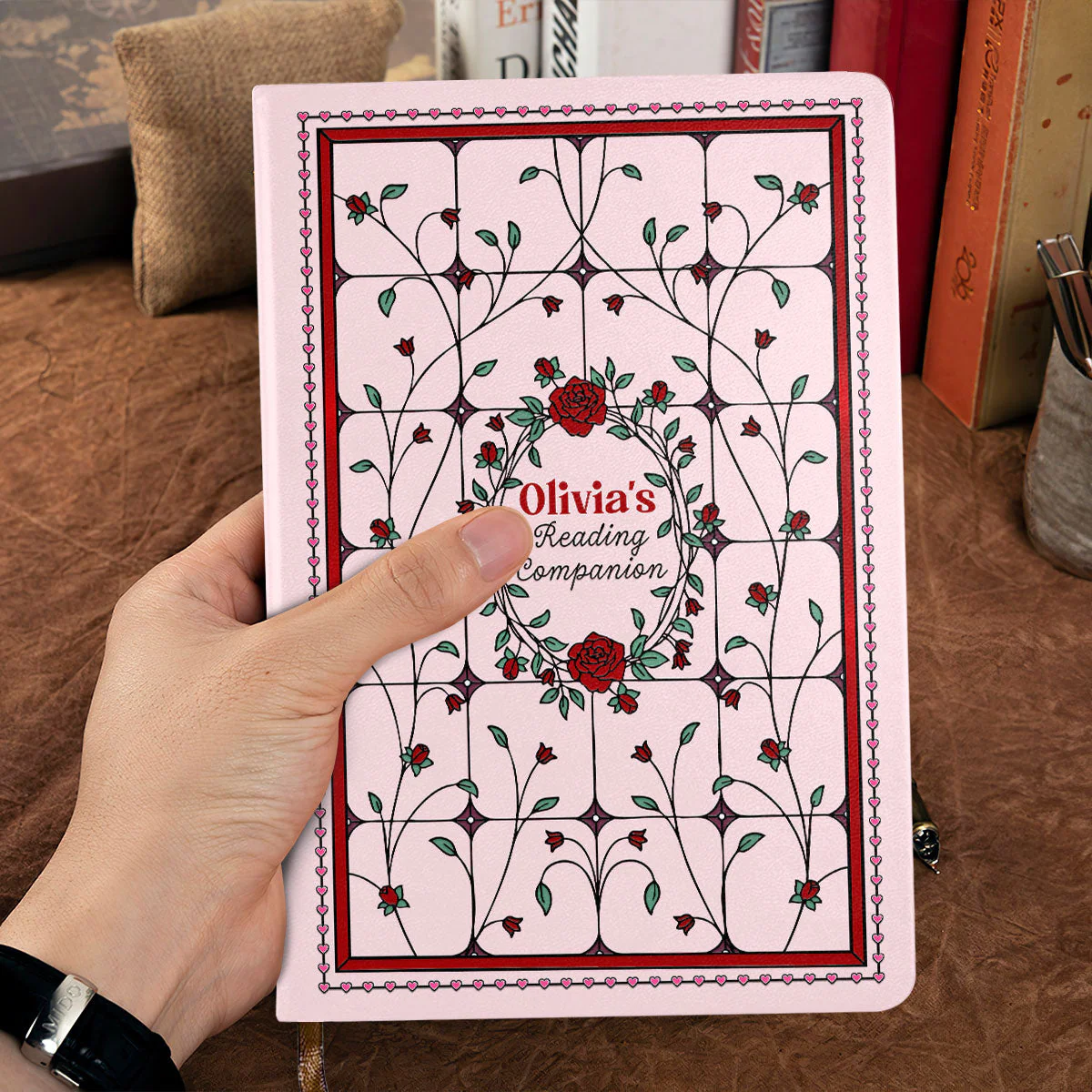 My Reading Companion - Personalized Leather Cover Notebook - Gift For Book Lover, Reader, Her HH01 - Image 2