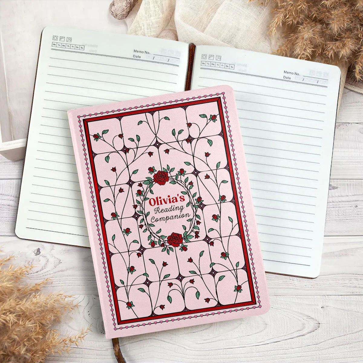 My Reading Companion - Personalized Leather Cover Notebook - Gift For Book Lover, Reader, Her HH01 - Image 4