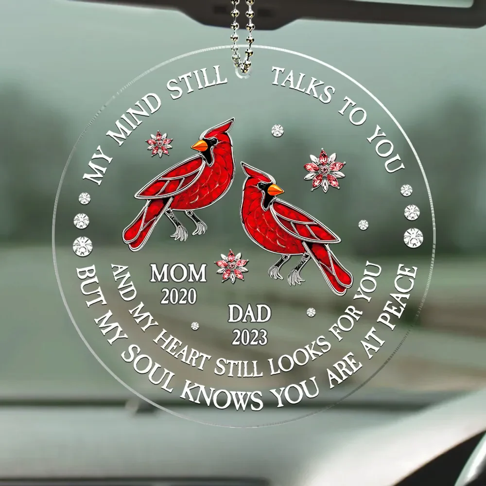 My Soul Knows You Are At Peace - Personalized Acrylic Car Hanger - Christmas Gift For Family, Memorial Human HH01 - Image 3