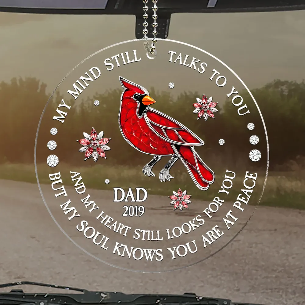 My Soul Knows You Are At Peace - Personalized Acrylic Car Hanger - Christmas Gift For Family, Memorial Human HH01 - Image 5