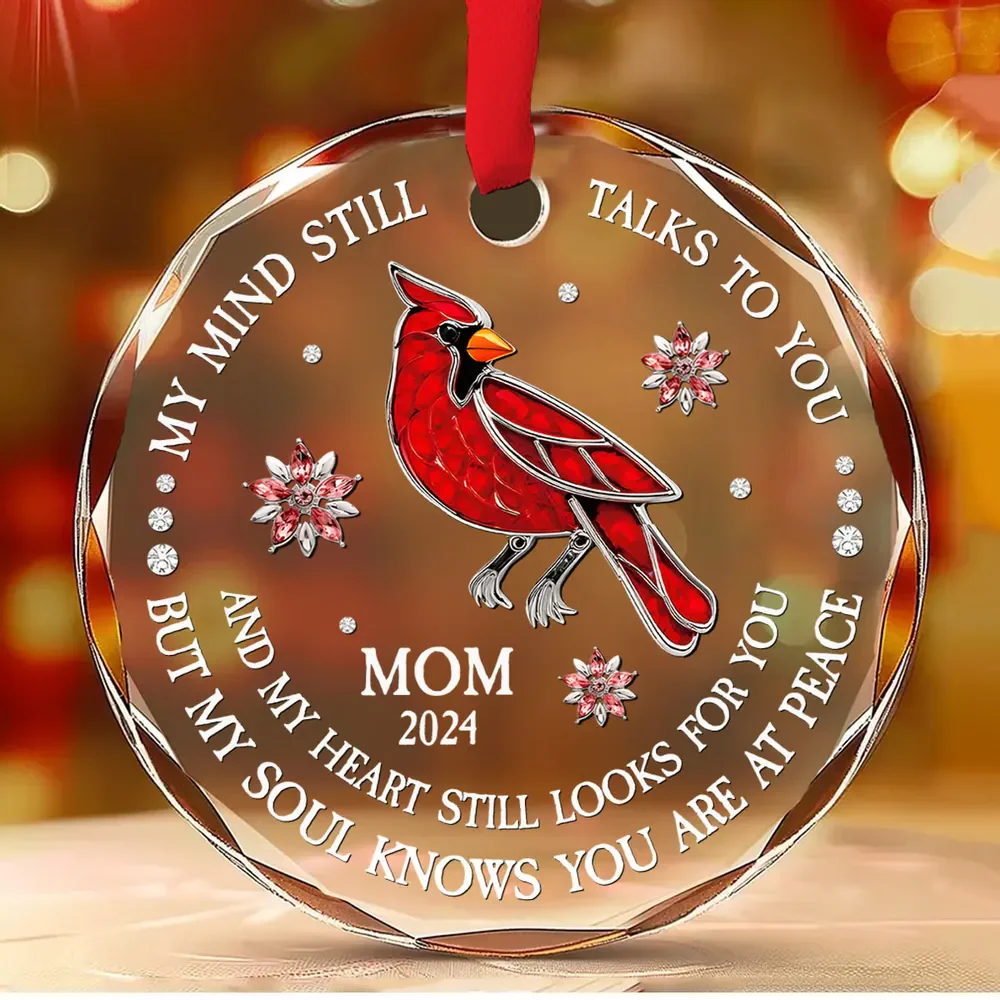 My Soul Knows You Are At Peace - Personalized Glass Ornament - Christmas Gift For Family, Memorial Human HH01 - Image 2