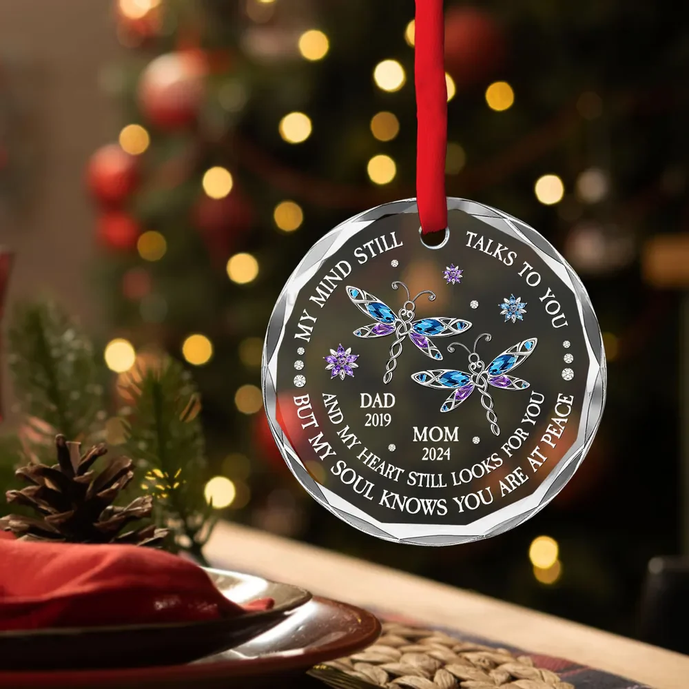My Soul Knows You Are At Peace - Personalized Glass Ornament - Christmas Gift For Family, Memorial Human HH01 - Image 3