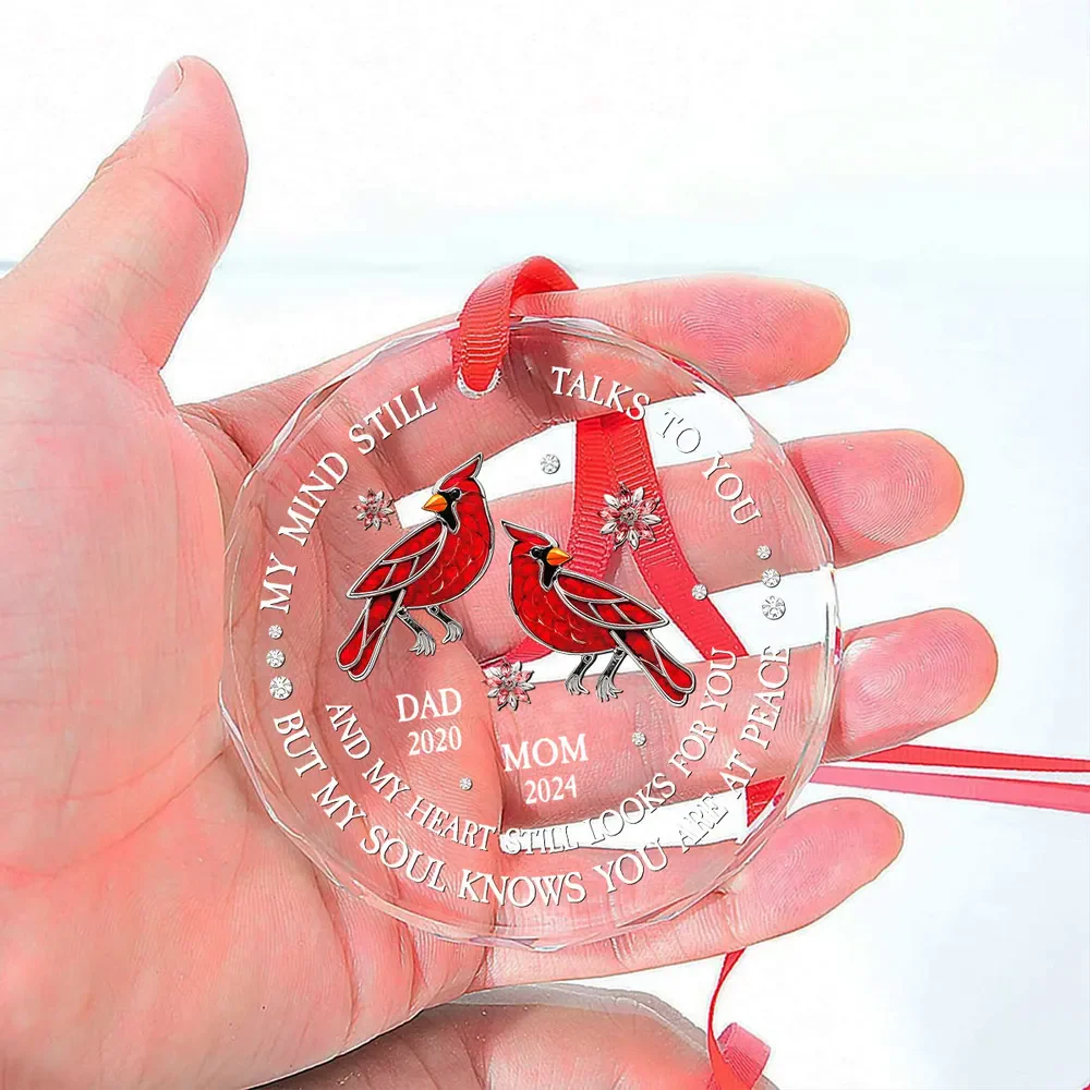 My Soul Knows You Are At Peace - Personalized Glass Ornament - Christmas Gift For Family, Memorial Human HH01 - Image 4