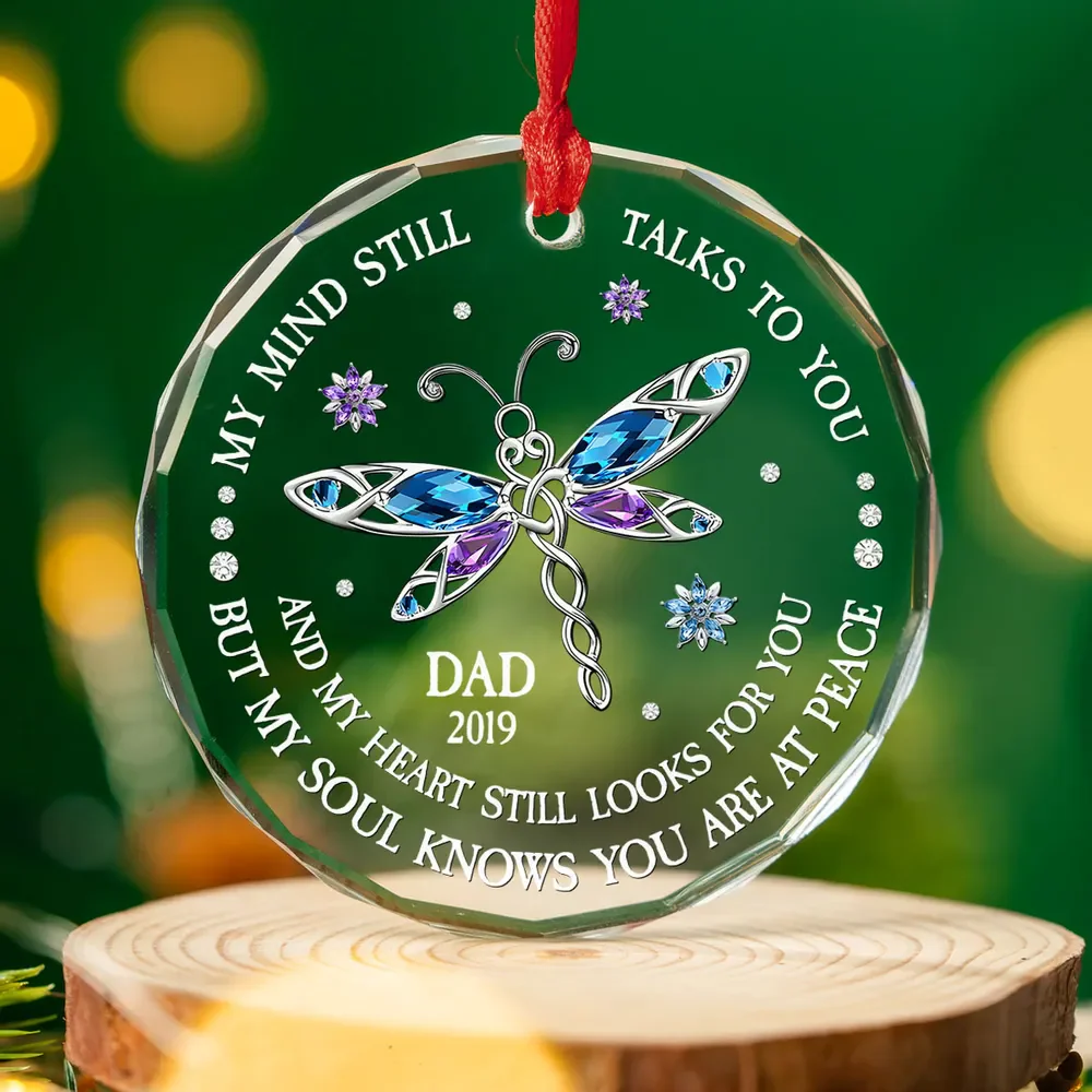 My Soul Knows You Are At Peace - Personalized Glass Ornament - Christmas Gift For Family, Memorial Human HH01 - Image 5