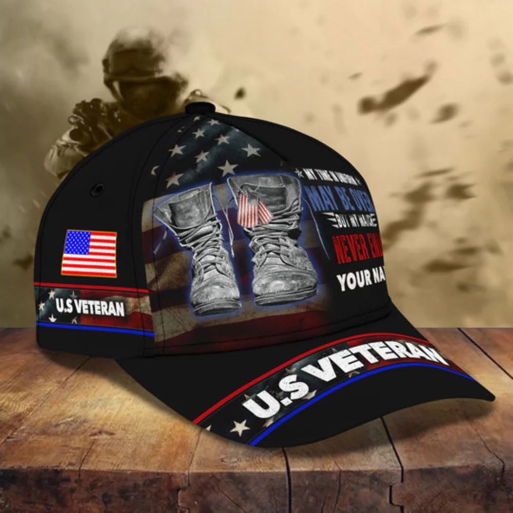 My Time in Uniform May Be Over - Personalized Classic Cap - Patriotic Gift For Veterans | HN02 - Image 2