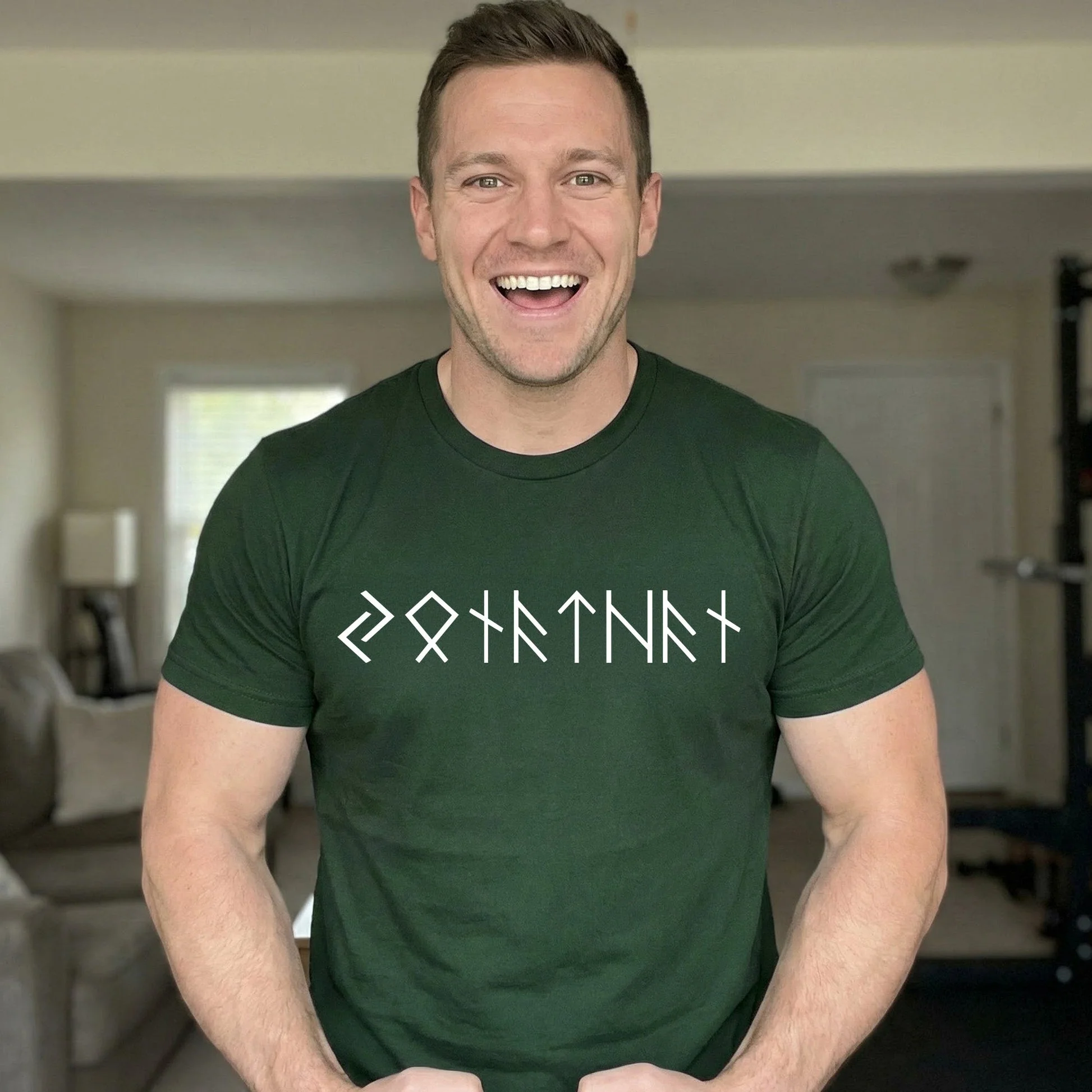 Name In Runes Viking - Personalized Shirt - Gift For Dad - Image 2