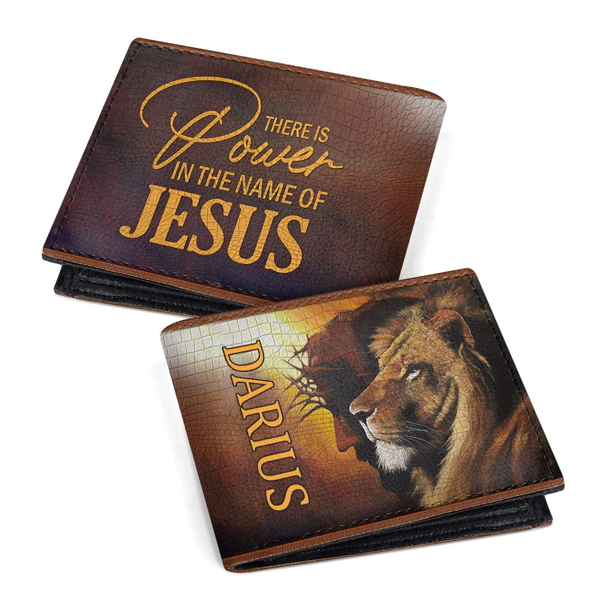 Name Of Jesus - Personalized Folded Wallet For Men