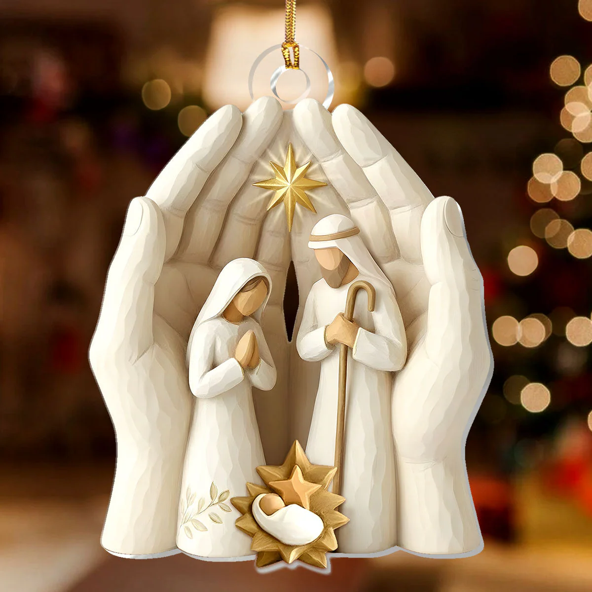 Nativity Of Faith - 1-Layer Acrylic Ornament - Gift for Christmas, for Family HL128 - Image 2