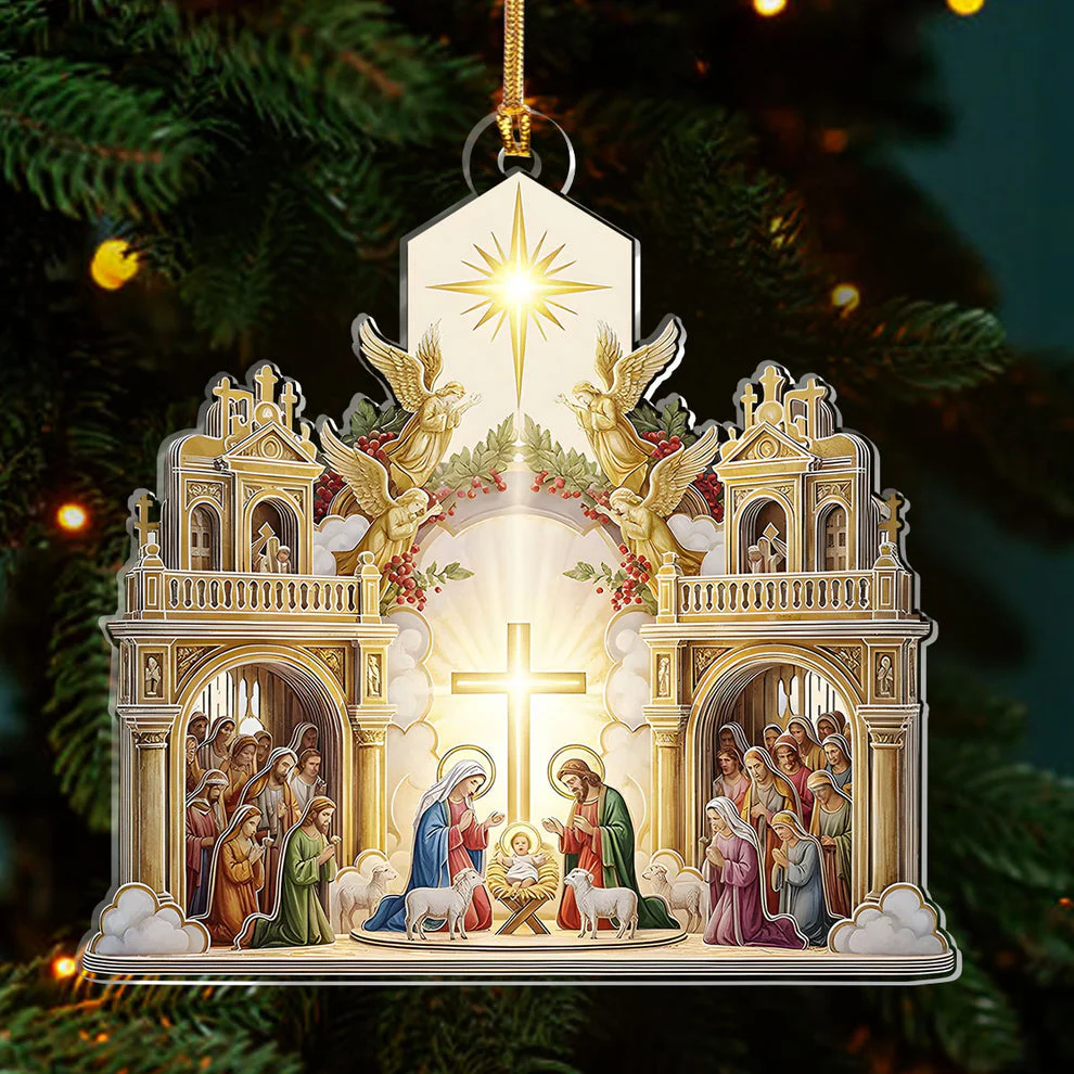 Nativity Scene Jesus - Acrylic Ornament TD118 - Image 3