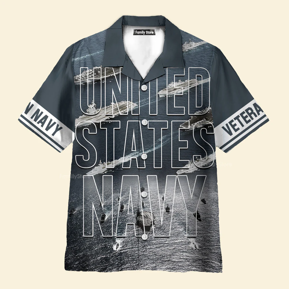 Navy United States Navy Veteran Hawaiian Shirt