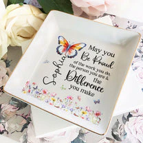 Never Forget The Difference That You Make - Personalized Jewelry Dish - Gift For Mom, Wife, Besties, Friends, Sisters, For Me Gift NA94 - Image 4